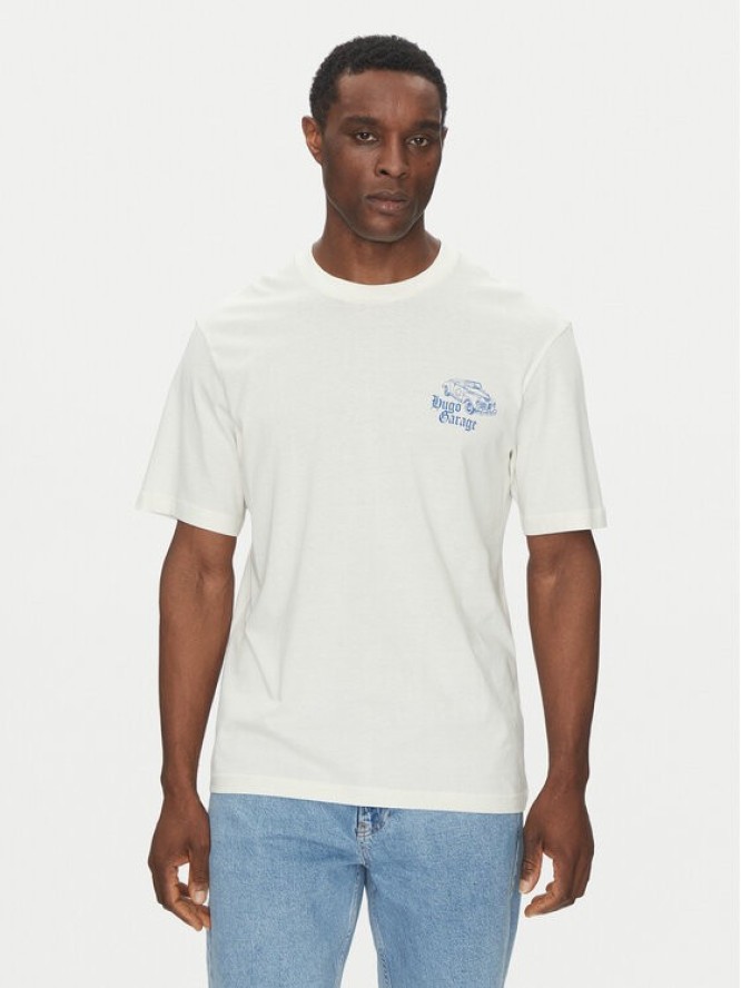 HUGO T-Shirt Natopu 50536104 Biały Regular Fit