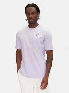 adidas T-Shirt Lounge Slides Graphic Pocket JM0375 Fioletowy Regular Fit