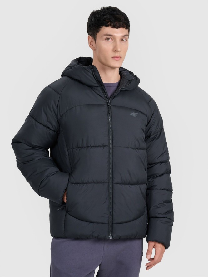 4F Kurtka puchowa z wypełnieniem syntetycznym męska - czarna XXL