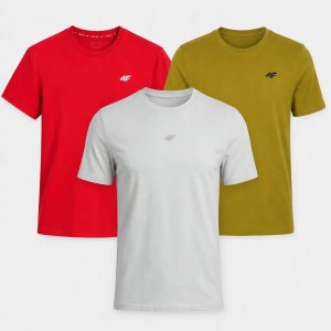 KOMPLET KOSZULEK MĘSKICH 4F ZESTAW T-SHIRT 3PAK