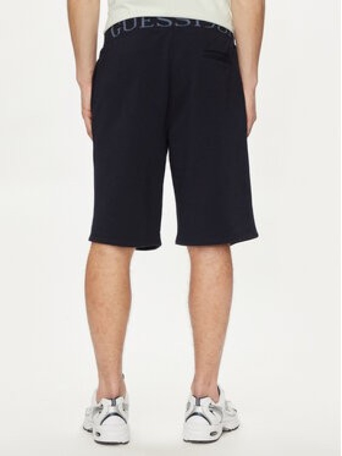 Guess Szorty materiałowe Clovis M4GD10 KBK32 Granatowy Loose Fit