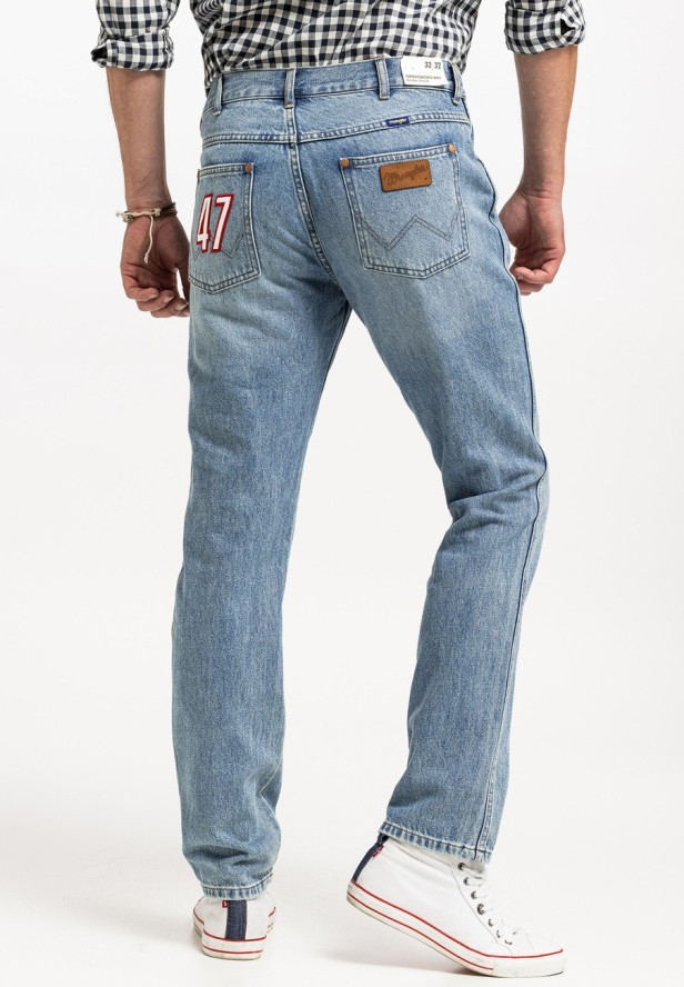WRANGLER GREENSBORO MĘSKIE SPODNIE JEANSOWE JEANSY DŻINSY RACING INDIGO W15QBF22Y 112325874