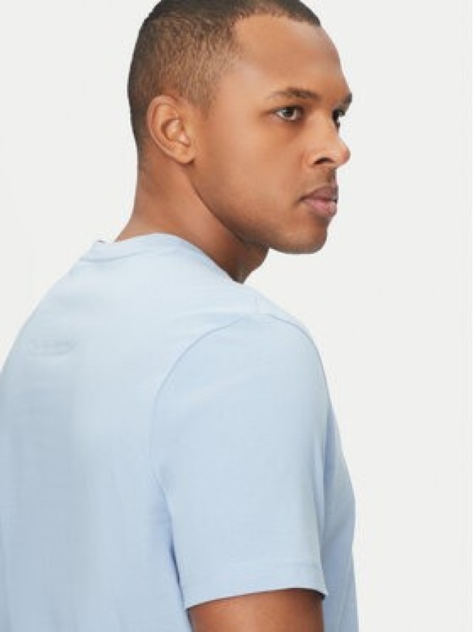 BOSS T-Shirt Tape Logo 50530990 Błękitny Regular Fit