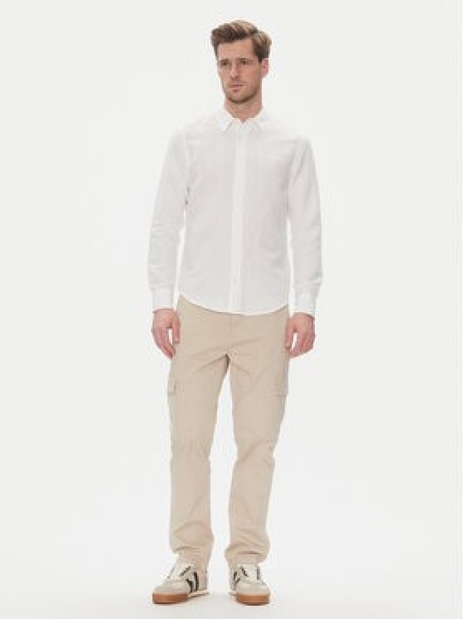 Lee Koszula Patch 112364230 Biały Regular Fit