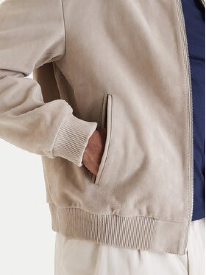 BOSS Kurtka skórzana H-Muller 50543213 Beżowy Regular Fit