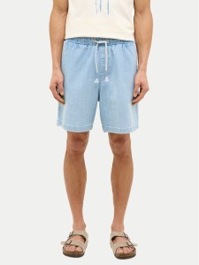 Mustang Szorty jeansowe Prague 1016652 Niebieski Loose Fit