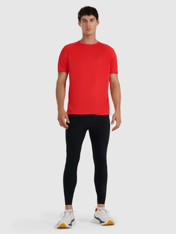 4F Koszulka do biegania szybkoschnąca męska - czerwona XXL