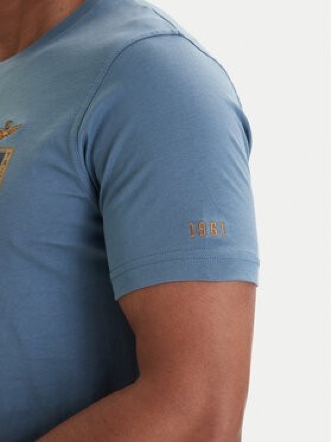 Aeronautica Militare T-Shirt 261TS2534UJ00641 Niebieski Regular Fit
