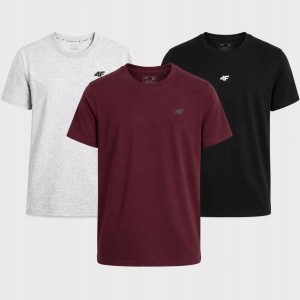 KOMPLET KOSZULEK MĘSKICH 4F ZESTAW T-SHIRT 3PAK