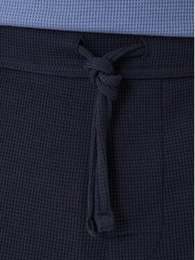 BOSS Spodnie dresowe Waffle 50535878 Granatowy Regular Fit