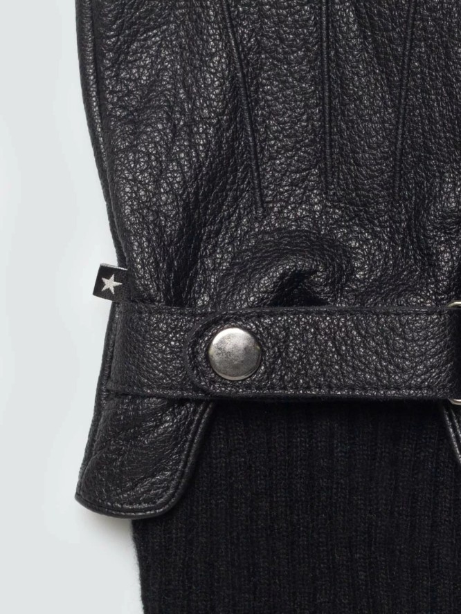 Rękawiczki męskie skórzane czarne Valery 906