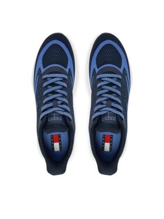 Tommy Jeans Sneakersy Runner Knitted EM0EM01713 Niebieski