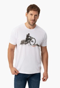 T-shirt z rowerowym printem, Comfort Fit, T-DAREN