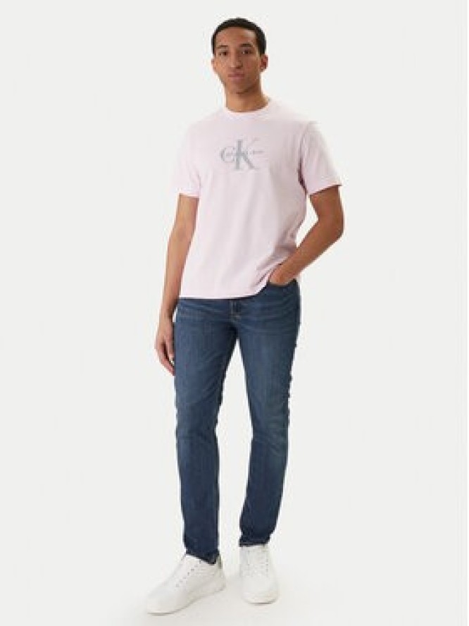 Calvin Klein Jeans T-Shirt Hero Monologo LV04RB862G Różowy Regular Fit