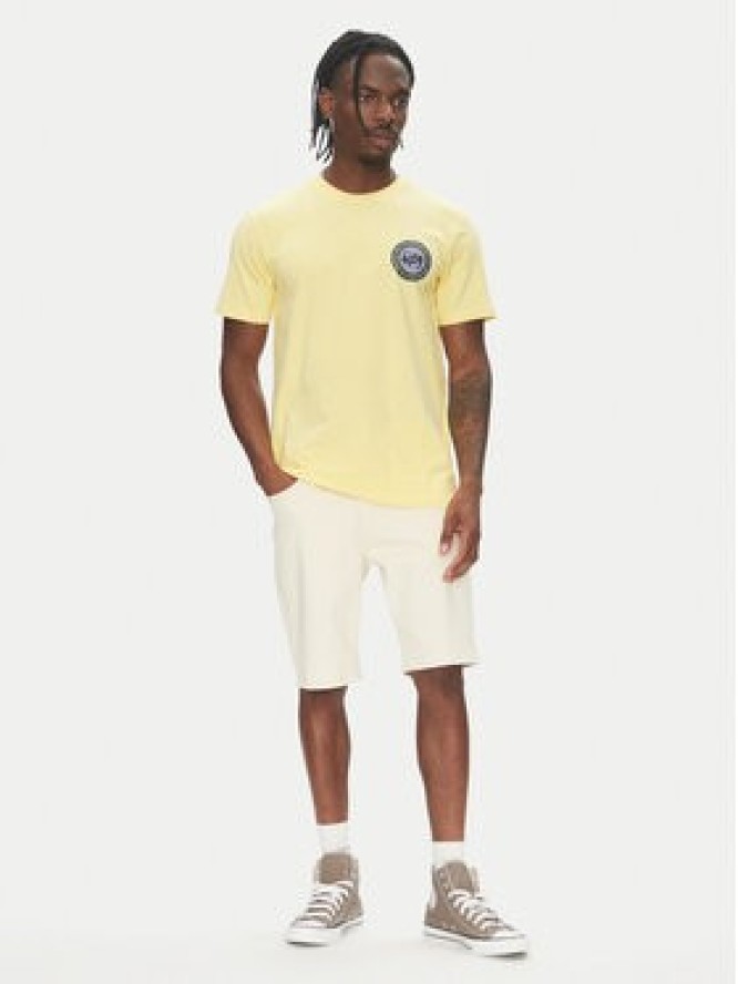 Quiksilver T-Shirt Circle Back Ss EQYZT08054 Żółty Regular Fit