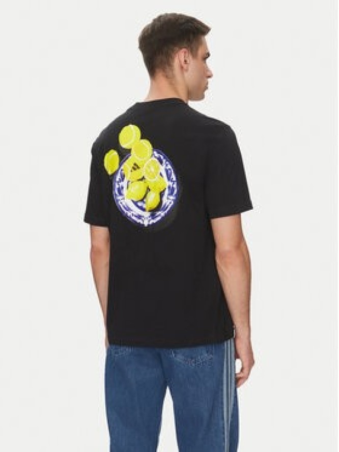 adidas T-Shirt Lounge Still Life Lemons Graphic JN7367 Czarny Regular Fit