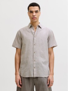 Jack & Jones Koszula Summer 12289160 Beżowy Regular Fit