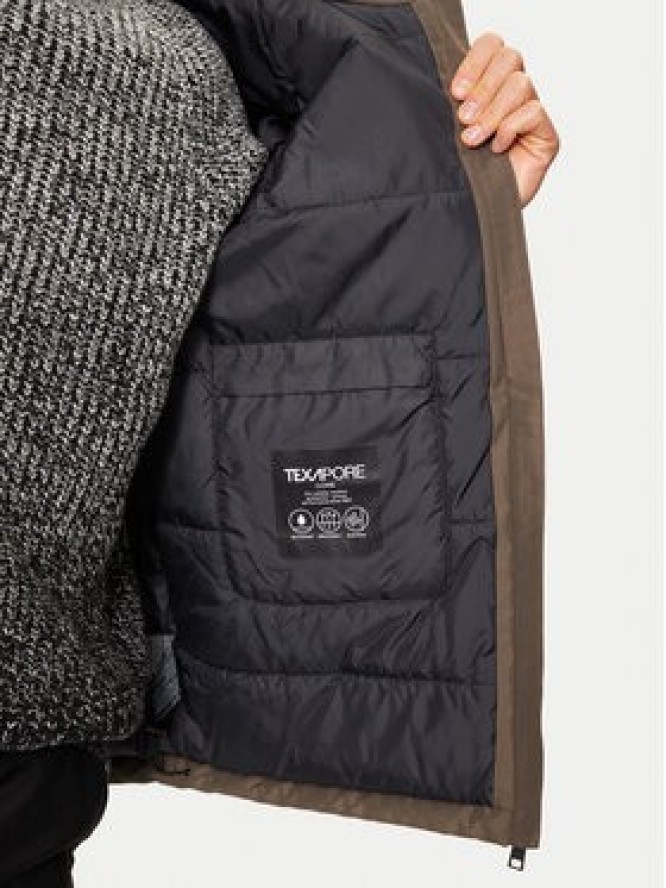 Jack Wolfskin Kurtka przeciwdeszczowa Tempeltor A60205 Brązowy Regular Fit