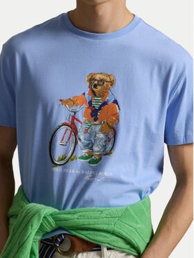 Polo Ralph Lauren T-Shirt 710B16612001 Niebieski Regular Fit