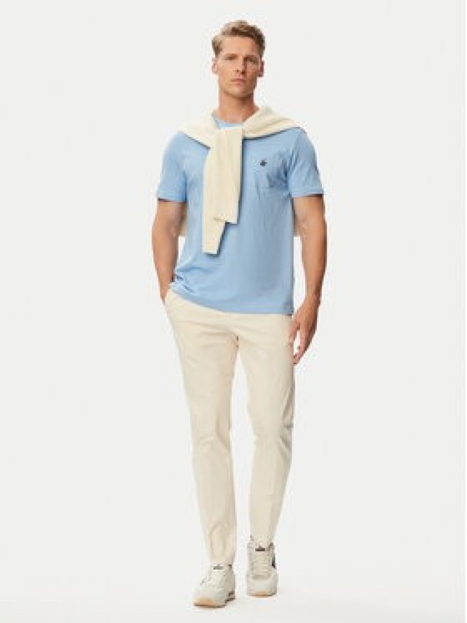 Beverly Hills Polo Club T-Shirt P-SS26M-TS414000 Niebieski jasny Regular Fit