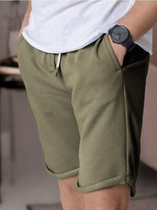 Szorty slim fit - khaki