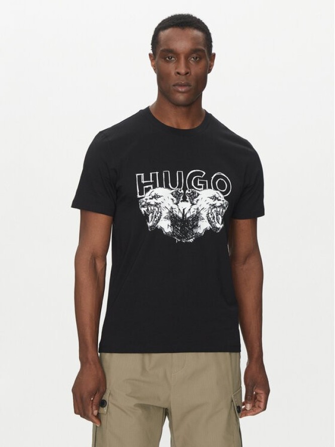HUGO T-Shirt Durro 50538257 Czarny Regular Fit