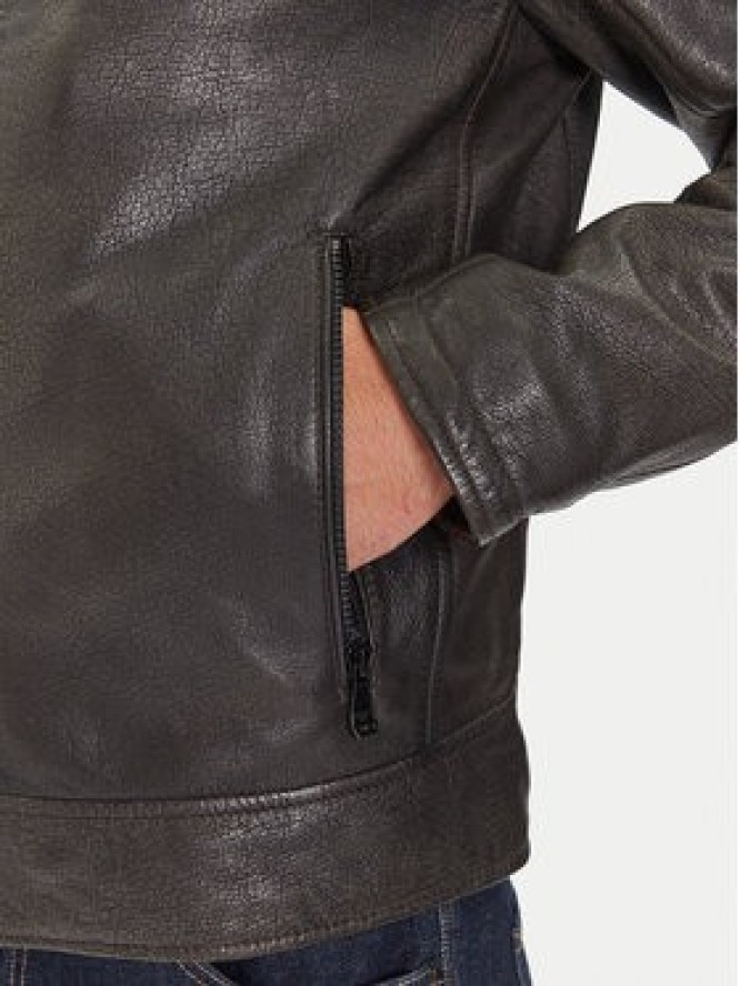 JOOP! Kurtka skórzana Cleary 80000863 Szary Regular Fit