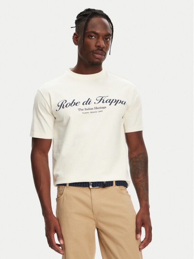 Robe di Kappa T-Shirt Robe Giovani Tozeur 61151CW Écru Regular Fit