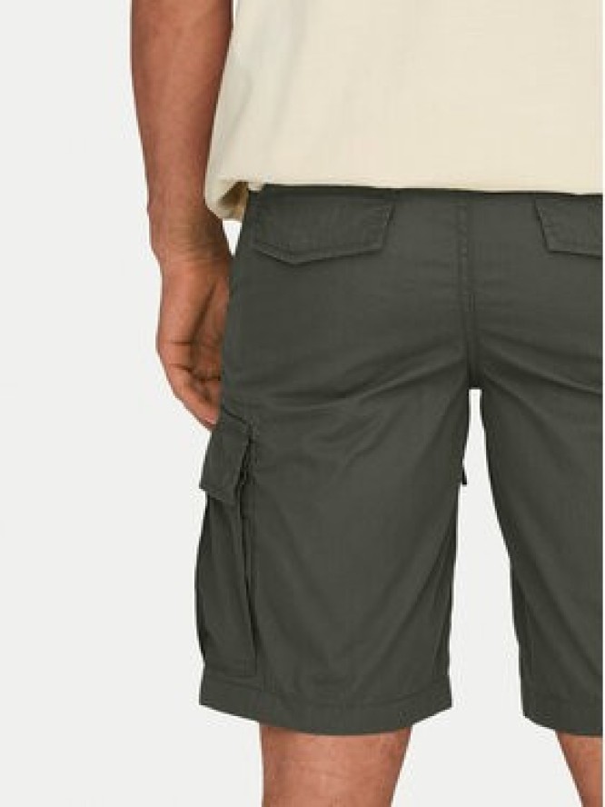 Only & Sons Szorty materiałowe Loc Cargo 22029214 Zielony Regular Fit