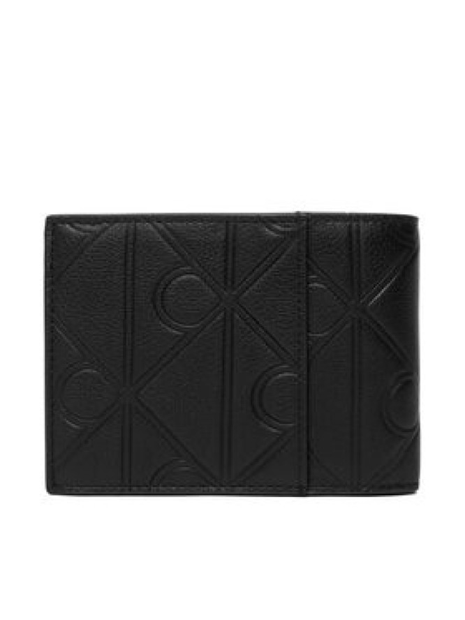 Calvin Klein Portfel Xl Emblem Aop Emboss Trifold LV04D1235G Czarny