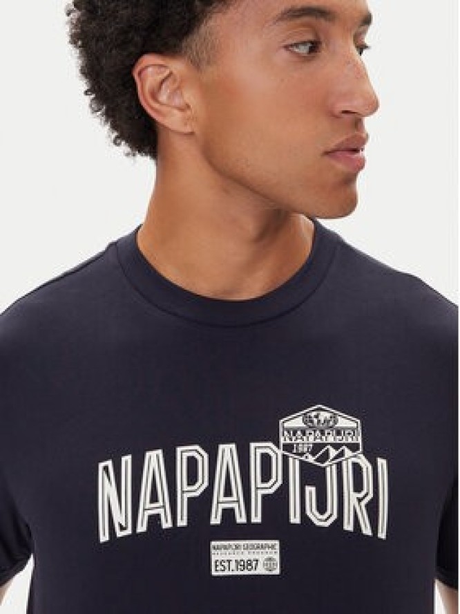 Napapijri T-Shirt S-Funes Ss NP0A88UA Granatowy Regular Fit