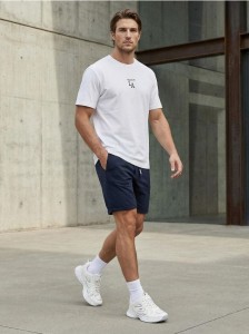 Szorty slim basic - granatowy
