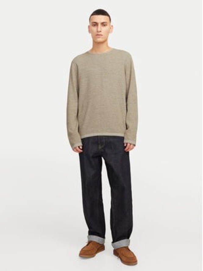 Jack & Jones Sweter George 12268279 Beżowy Regular Fit