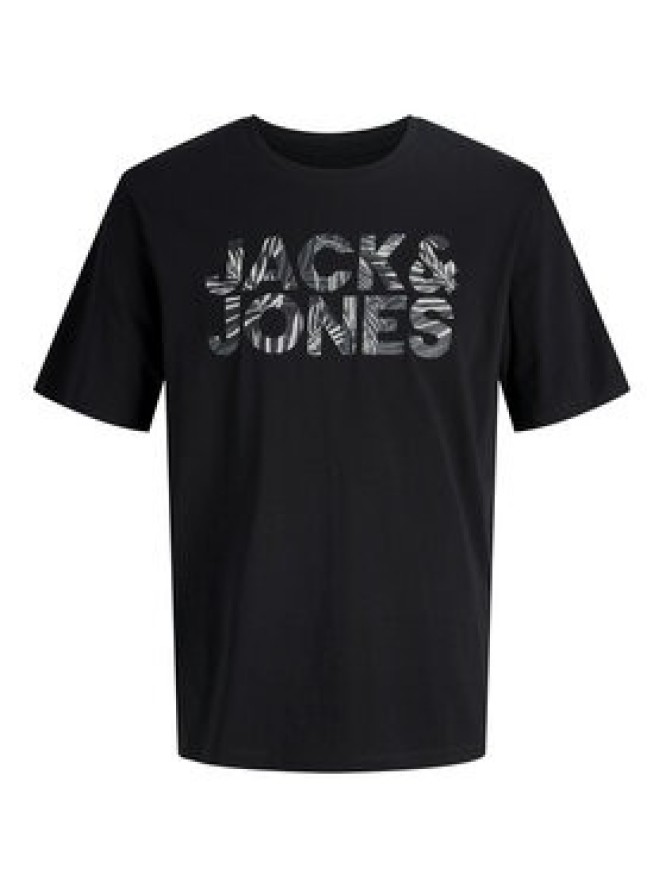 Jack & Jones T-Shirt Ejeff Logo 12288536 Czarny Regular Fit
