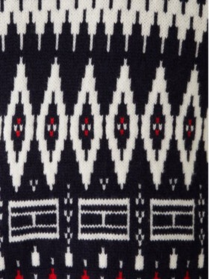 Tommy Hilfiger Sweter Fairisle MW0MW40844 Granatowy Regular Fit
