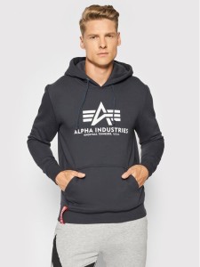 Alpha Industries Bluza Basic 178312 Granatowy Regular Fit