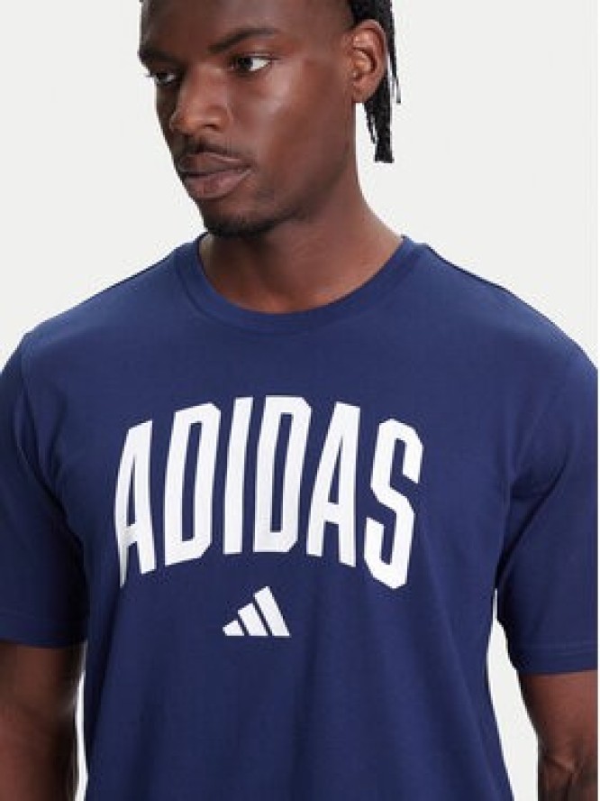 adidas T-Shirt Collegiate Lineage Graphic JM6417 Niebieski Regular Fit