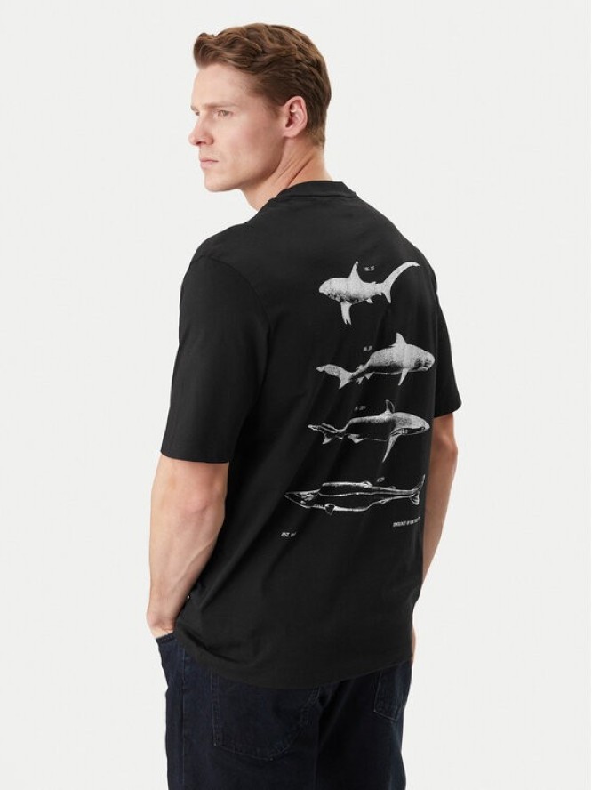 HUGO T-Shirt Nofishix 50554370 Czarny Regular Fit