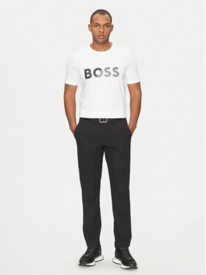 BOSS T-Shirt Tape Logo 50530990 Biały Regular Fit