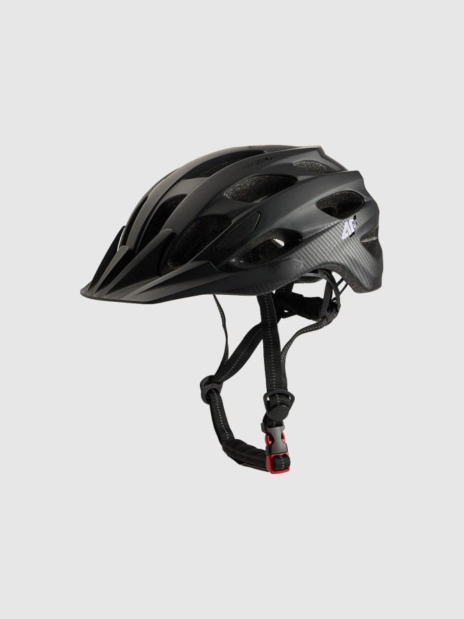 4F Kask rowerowy uniseks - czarny S (51-54cm)