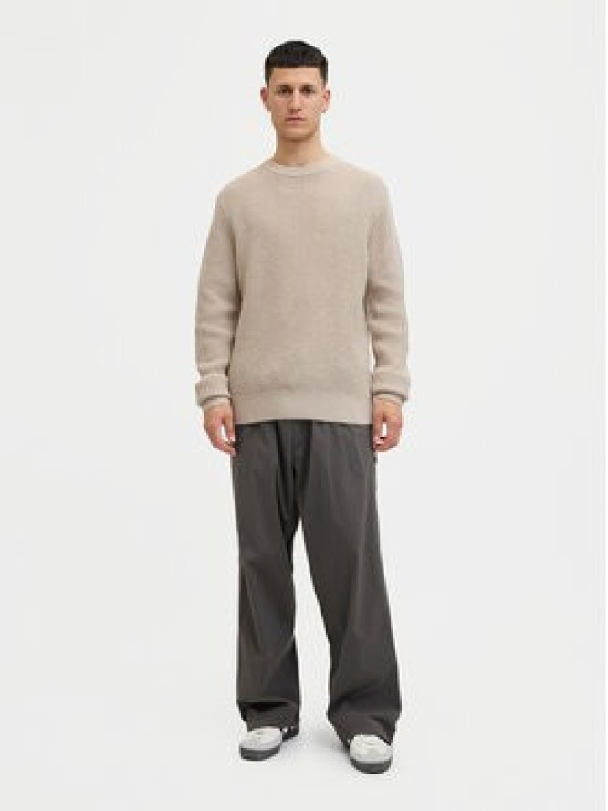 Jack & Jones Sweter Global 12287594 Beżowy Regular Fit