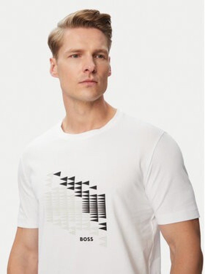 BOSS T-Shirt Network Flag 50566853 Biały Regular Fit