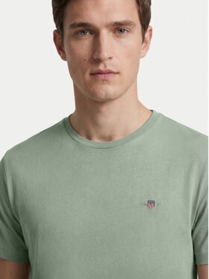 Gant T-Shirt Shield 2003184 Zielony jasny Regular Fit