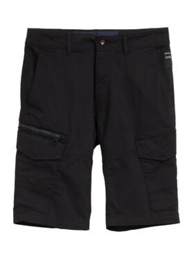 Tom Tailor Denim Szorty materiałowe 1044836 Czarny Regular Fit