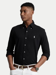 Polo Ralph Lauren Koszula Pique 710654408 Czarny Regular Fit