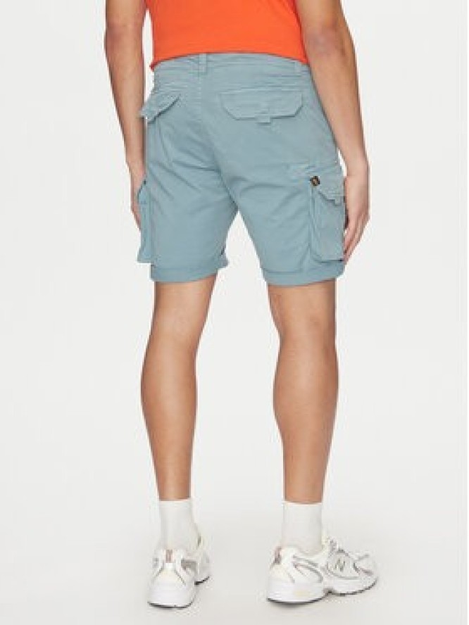 Alpha Industries Szorty materiałowe Crew 176203 Niebieski Slim Fit
