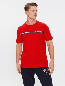 Tommy Hilfiger T-Shirt Monotype MW0MW33688 Czerwony Regular Fit