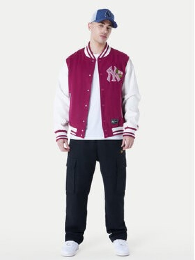 New Era Kurtka bomber Yankees MLB Floral 60596333 Bordowy Regular Fit