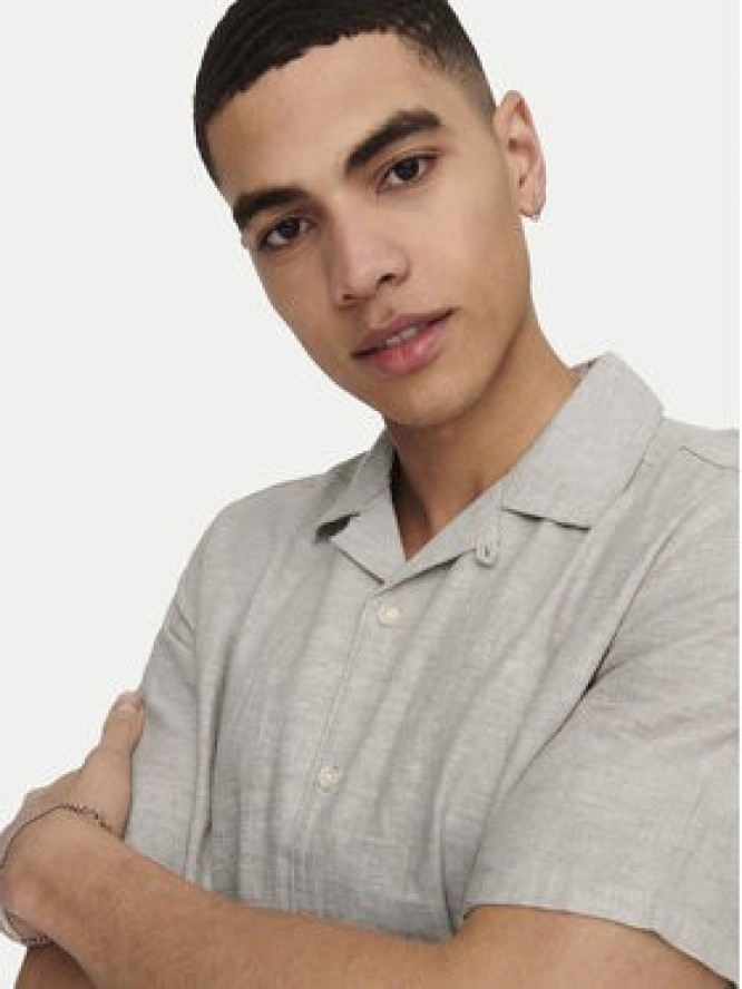 Only & Sons Koszula Caiden 22025116 Beżowy Slim Fit