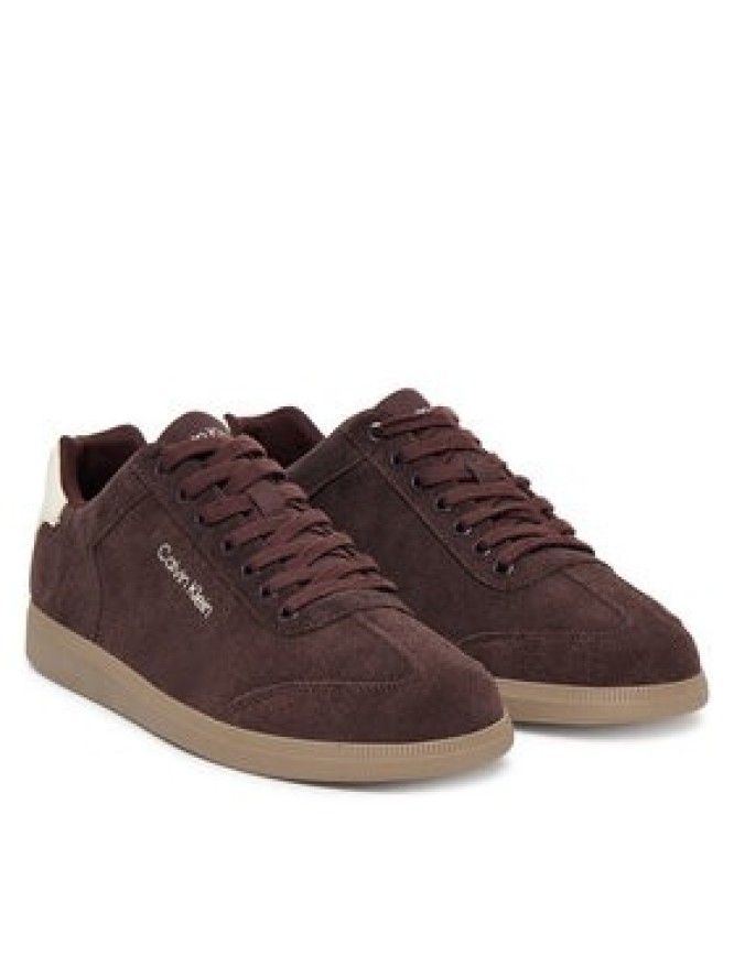 Calvin Klein Sneakersy Low Cupsole Laceup Su HM0HM01946 Bordowy